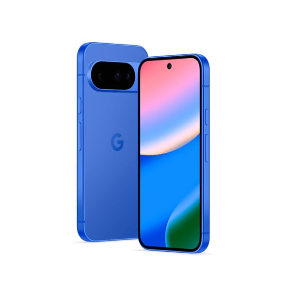 Google Pixel 10 në ngjyrën indigo, pamje nga pas dhe nga para